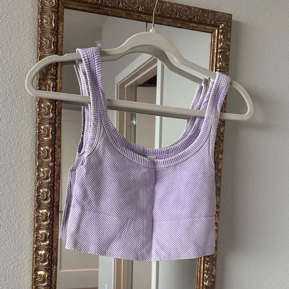 Nikibiki Lavender Striped Crop Top
